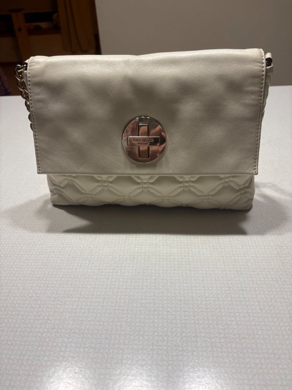 GUC Quilted Leather Kate Spade Shoulder bag in Cream
